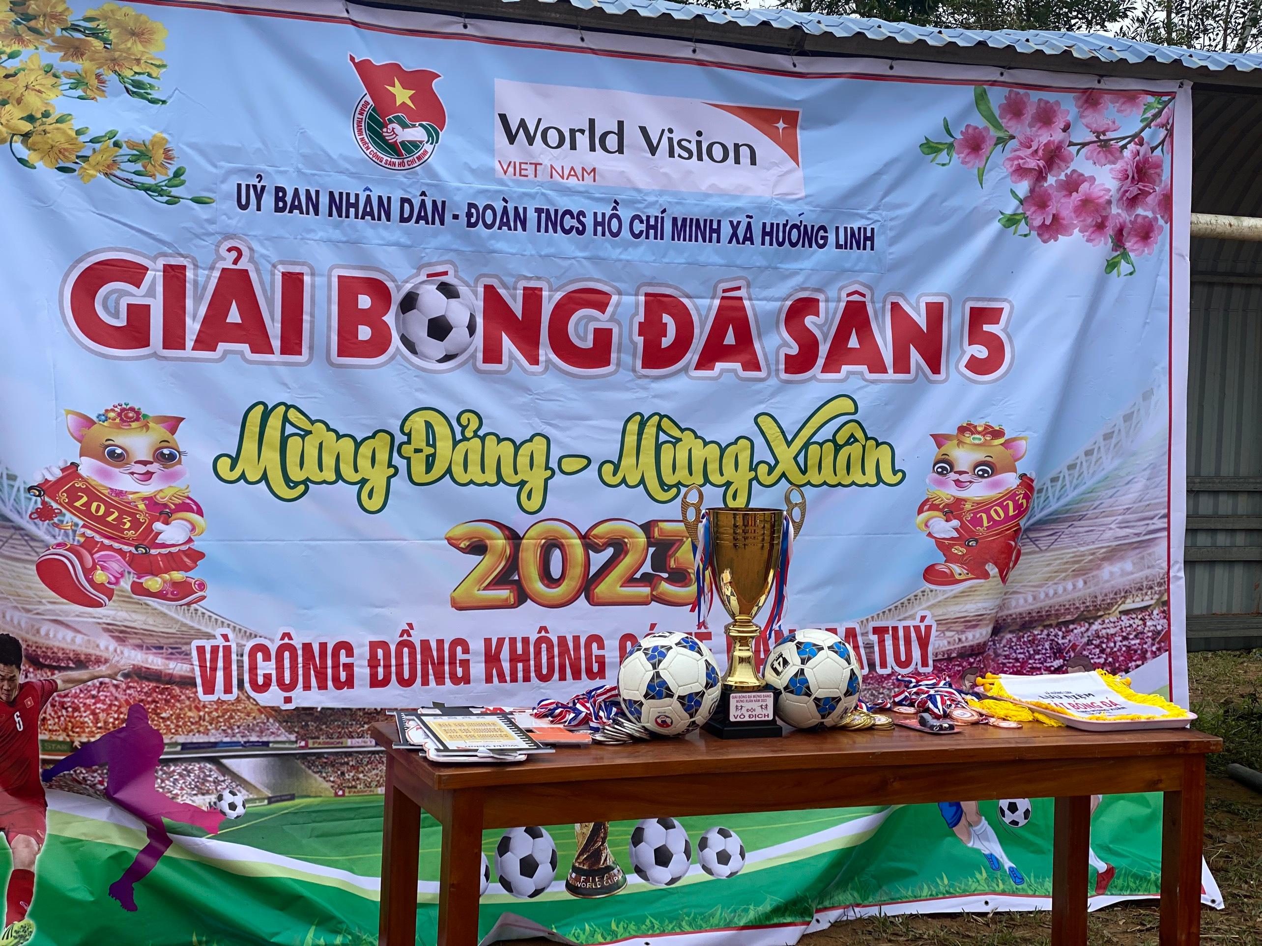 Xã Hướng Linh tổ chức giải bóng đá mừng Đảng - mừng Xuân Qúy Mão 2023